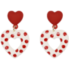 ZEGL波点爱心耳环女日系复古耳钉设计感小众925银针秋冬温柔耳饰 商品缩略图2
