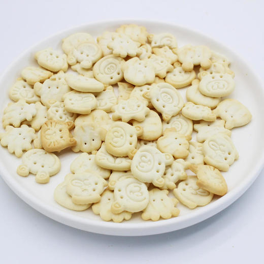 丸樱动物形饼干婴幼儿多种口味原味牛油果树莓味儿童零食饼干80g 商品图3