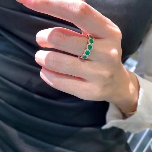 18K镶嵌祖母绿戒指 商品图2