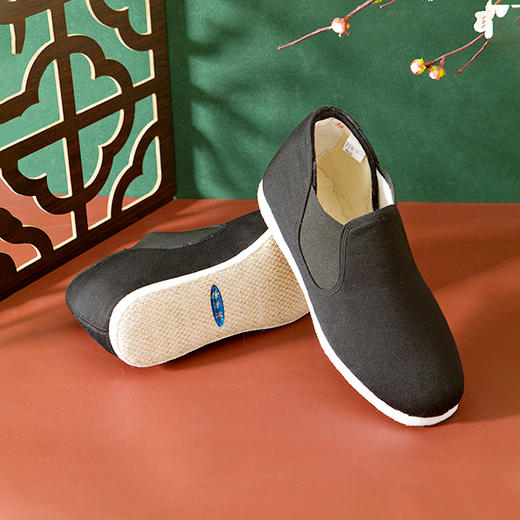 内联升男鞋手工棉鞋千层底礼高巾棉写贴胶8140/8121 商品图3