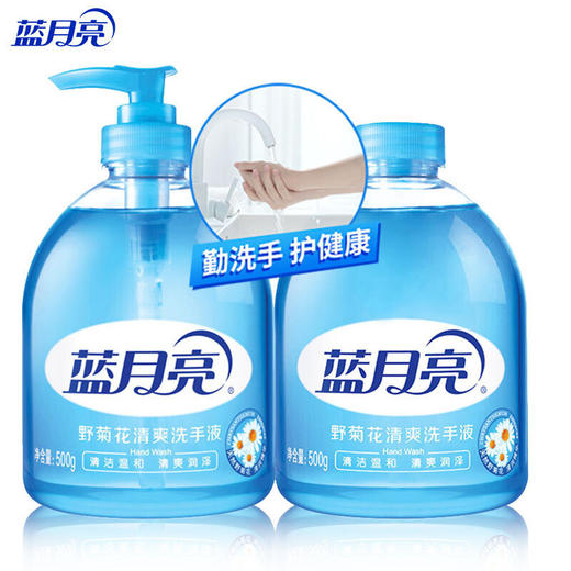 【蓝月亮】野菊花洗手液500g/瓶+500g瓶装补充液 商品图1