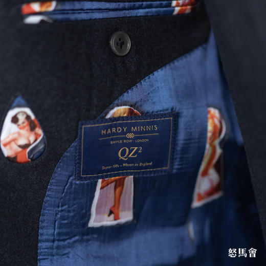 Hardy Minnis QZ² Super 150's澳洲美丽诺羊毛碳灰色全麻衬套装 商品图8