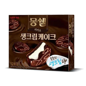 乐天 梦雪儿奶油夹心巧克力蛋糕408g 롯데 몽쉘카카오생크림 케이크408g