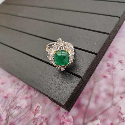 18K镶嵌祖母绿戒指 商品图2