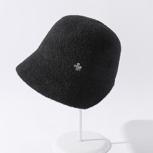 貂绒渔夫帽四叶草后开叉针织百搭保暖帽 JC- M2-M1328 商品图4