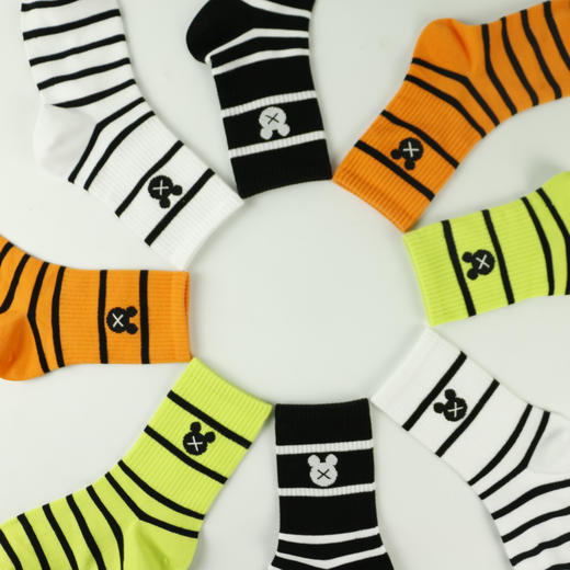 【特价】【39元6双】女丨女士中长筒时尚棉袜四季精梳棉女袜潮休闲袜【2122203】 商品图1