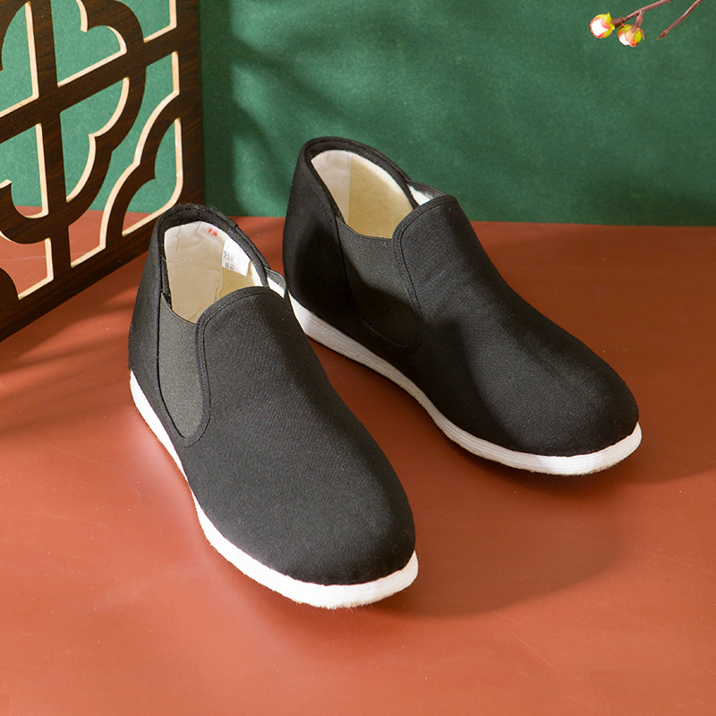 内联升男鞋手工棉鞋千层底礼高巾棉写贴胶8140/8121