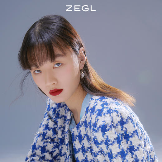 ZEGL圣诞星星雪花耳环女轻奢高级感耳钉ins风925银针秋冬季耳饰品 商品图1