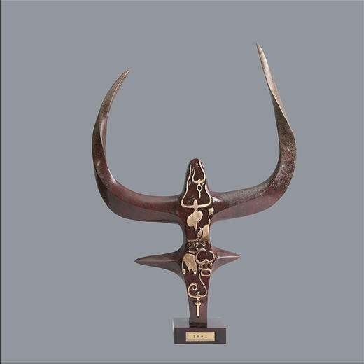 宇达青铜全铜牛摆件《蓬勃向上》十二生肖 创意装饰 家居工艺摆件  高60cm 商品图0