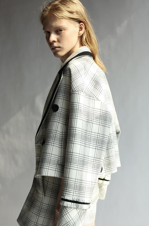 镶边格子外套 商品图3