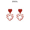 ZEGL波点爱心耳环女日系复古耳钉设计感小众925银针秋冬温柔耳饰 商品缩略图0