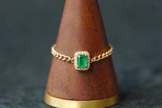 18K镶嵌祖母绿戒指 商品图1