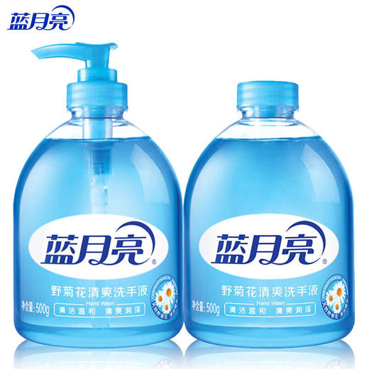 【蓝月亮】野菊花洗手液500g/瓶+500g瓶装补充液 商品图2