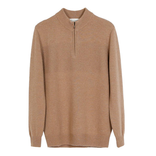 METTE羊绒世家年秋冬新品男士100%山羊绒衫内搭针织套头保暖毛衣 商品图5