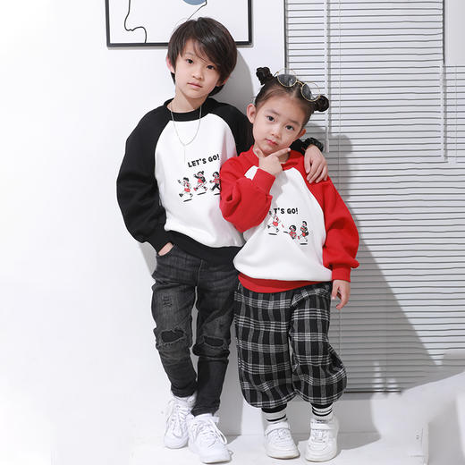 【清仓】龙之涵 提花格加绒卫裤 童装 A类 亲子装 时尚洋气卫裤 商品图4