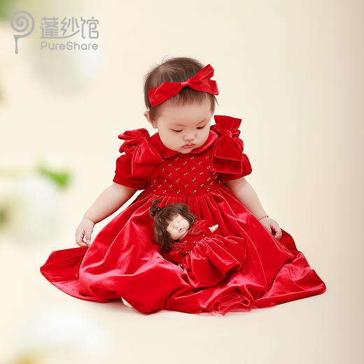 PureShare蓬纱馆宝贝周岁礼服女童公主裙-红苹果宝贝礼服 商品图0