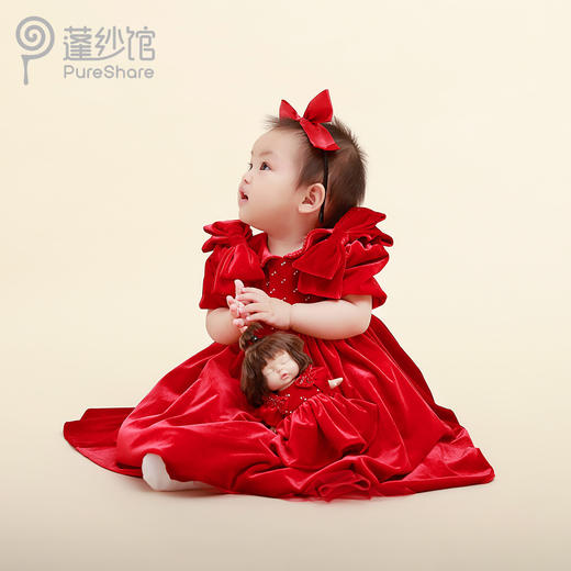PureShare蓬纱馆宝贝周岁礼服女童公主裙-红苹果宝贝礼服 商品图2
