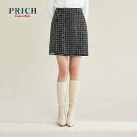 PRICH高腰珍珠半裙PRWHB4905T