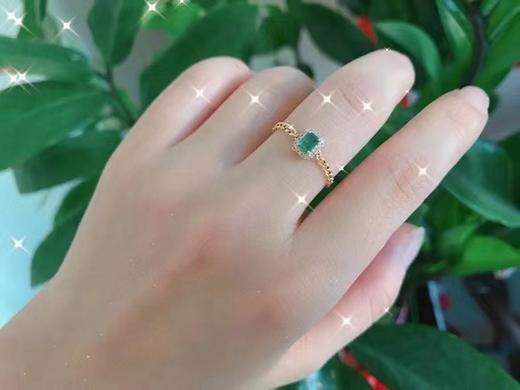 18K镶嵌祖母绿戒指 商品图3