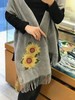 优品堂《向日葵》羊毛刺绣围巾 商品缩略图12