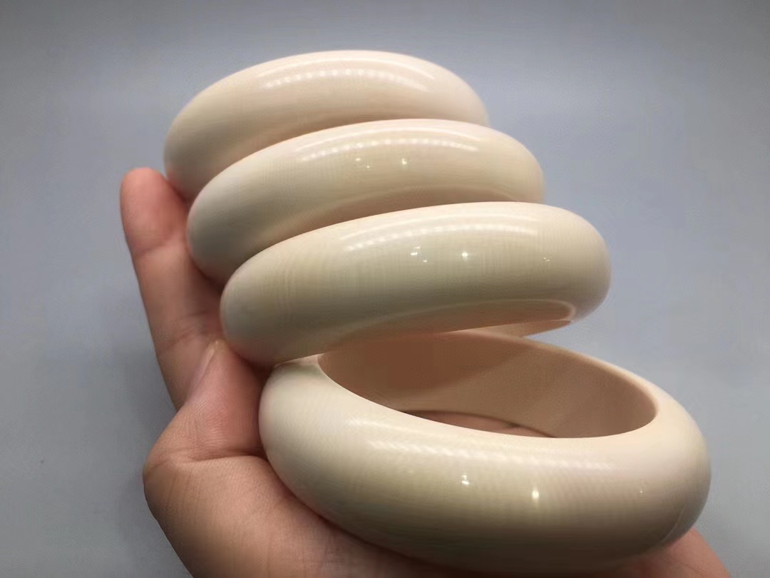 猛犸象牙满纹果冻极品 皓月天香手镯20mm宽