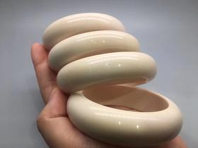 猛犸象牙满纹果冻极品 皓月天香手镯20mm宽