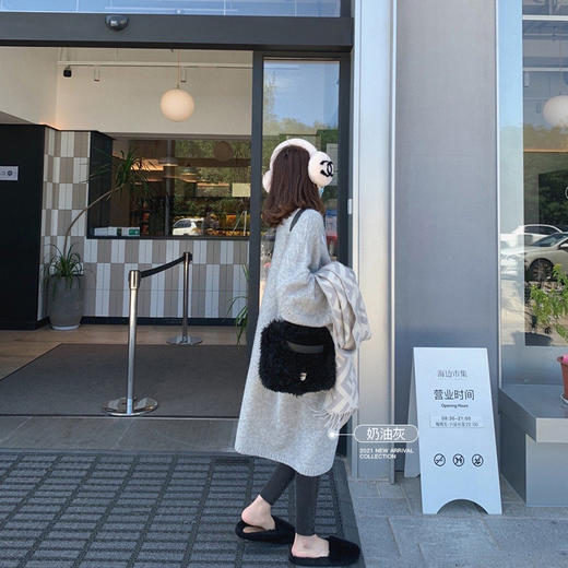 金蘑菇菇【海边集市大开衫】羊驼+羊毛 裹着就能出门温暖大开衫 商品图1