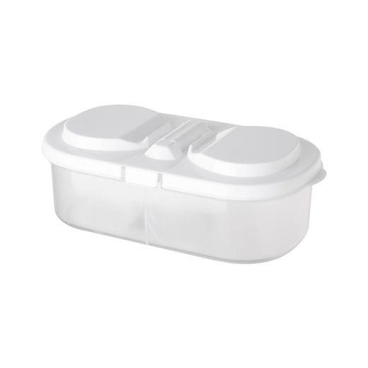 双格有盖厨房食品杂粮密封罐 多功能厨房冰箱塑料储物收纳盒 商品图8