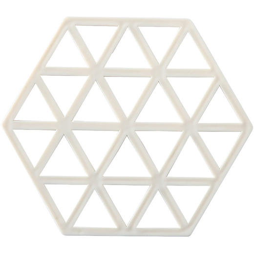 创意六边形硅胶餐桌垫隔热垫 北欧几何防烫垫碗垫厨房镂空杯垫 商品图4