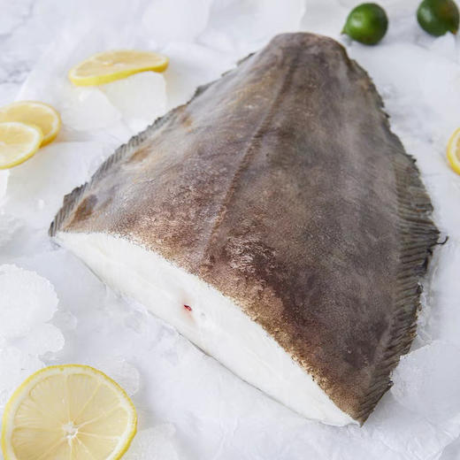 格陵兰大比目鱼深海庸鲽鱼新鲜切片鲽鱼段冷冻蝶鱼片海鲜碟鱼 商品图0