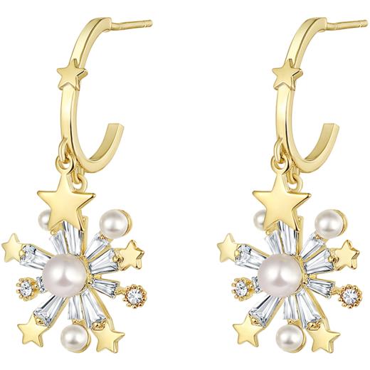 ZEGL圣诞星星雪花耳环女轻奢高级感耳钉ins风925银针秋冬季耳饰品 商品图4