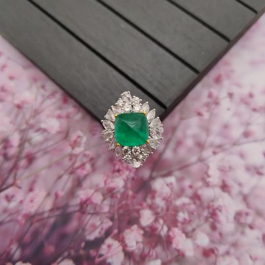 18K镶嵌祖母绿戒指 商品图1