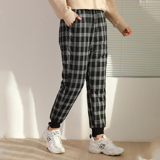 【清仓】龙之涵 提花格加绒卫裤 童装 A类 亲子装 时尚洋气卫裤 商品图9