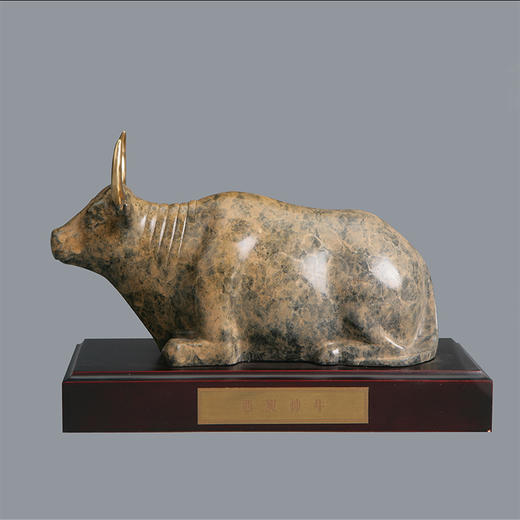 宇达青铜全铜牛摆件《西夏神牛2#》十二生肖 创意装饰 家居工艺摆件  高15cm 商品图0