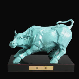 宇达青铜全铜牛摆件《旺牛》十二生肖 创意装饰 家居工艺摆件  高21cm