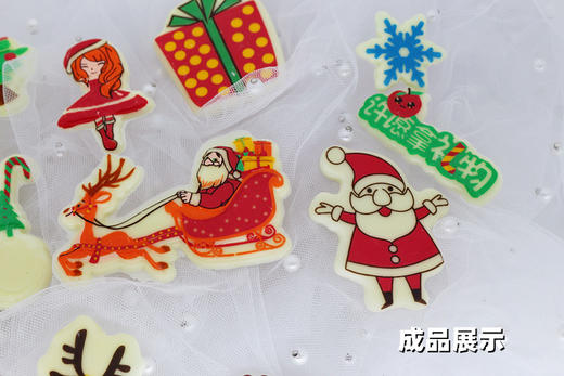 想得 一次性巧克力转印模【圣诞系列】DIY巧克力模具 圣诞树老人礼物雪花多款亲子DIY 商品图5