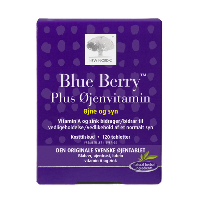 [丹麦]纽诺迪克蓝莓葡萄籽精华片(含维他命)120. New Nordic Blue Berry Ojenvitamin 120tabs