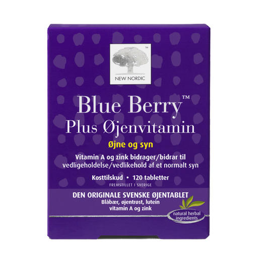 [丹麦]纽诺迪克蓝莓葡萄籽精华片(含维他命)120. New Nordic Blue Berry Ojenvitamin 120tabs 商品图0