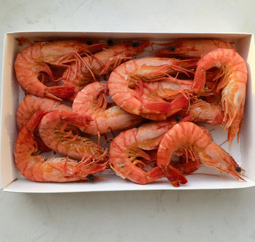 【拍1发2】大号熟冻少冰冰皇香虾 500g/盒 商品图2