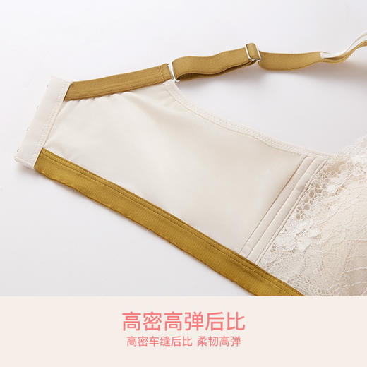 爱帝女士花卉底包边蕾丝文胸B杯型 商品图8