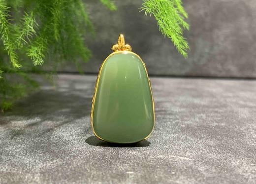 【御珠宫坊】金镶碧玉吊坠 商品图0