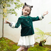 小嫒记女童连衣裙秋冬绿色新款长袖中国风礼服公主裙子-岁晴 商品缩略图5