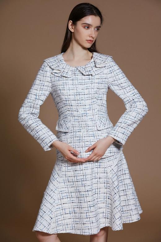 蓝灰粗纺花呢半裙 商品图6