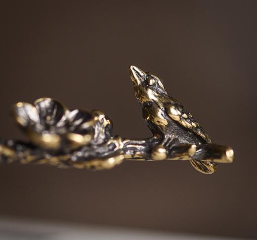 实心纯铜 毛笔架 笔山 笔搁 多功能 文房四宝书房 商品图3