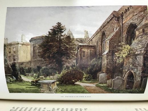 1922年 牛津风物志 32幅彩色插图 漆布精装大32开 商品图14