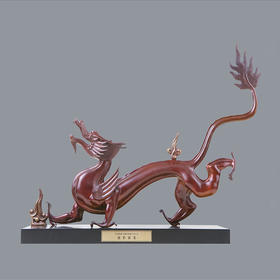 宇达青铜摆件 十二生肖龙《盛世骄龙》家居 手工艺品 装饰摆件  高42cm