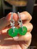 玻璃种艳绿桃心耳饰  99999【16-1240311】 商品缩略图6