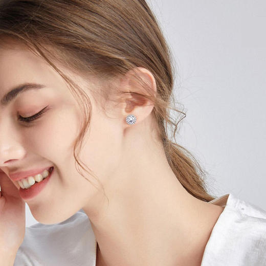 FANCI范琦星点系列圆形耳钉女925银耳环耳饰 商品图3
