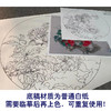 【有步骤】王震工笔画白描底稿圆形小品《踏春泥》山茶花初学者临摹花鸟线稿WZ27 商品缩略图3