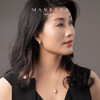 Manreya玛芮雅「冰雪女王」锆石S925银镀金淡水AK珍珠皇冠耳钉（不含项链） 商品缩略图1